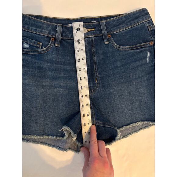 Old Navy HOT OG Straight High-Rise Secret Smooth Pockets Stretch Denim Shorts 10 - Picture 7 of 9
